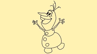 How to draw a snowman Olaf from FROZEN | Как нарисовать снеговика Олафа из Холодное Сердце