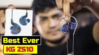 KZ ZS10 HiFi 10 Drivers 4BA+1DD Hybrid Earphone review । Best Mid-range headphone