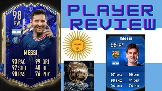 TOTY 98 MESSI PLAYER REVIEW THE BEST CARD IN FIFA 22