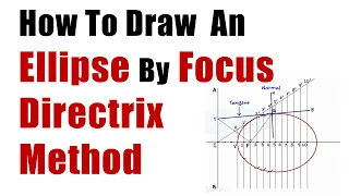 How To Draw An Ellipse By Focus Directrix Method - Engineering Curves - Engineering Drawing