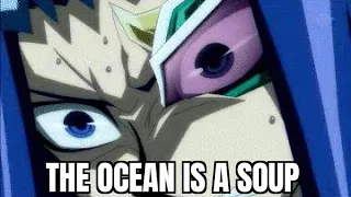 Shark finds out that the ocean is a soup