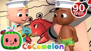 The Sailor Went to Sea + More | Beach Fun With JJ & Cody | Cocomelon | Moonbug Kids