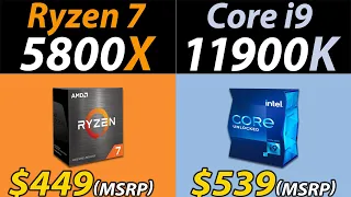 Ryzen 7 5800X Vs. i9-11900K | Stock and Overclock | 20 Games and Productivity Benchmarks