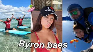 The girls take Byron Bay! | Skydiving, Dolphin Kayak & Surfing! | Sophie Clough