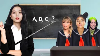 Celebrities learning the Alphabet (but Jisoo is the TEACHER)