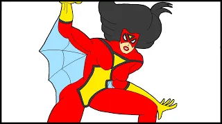 SPIDER-WOMAN JESSICA DREW MARVEL MOMMY GIANTESS MUSCLE BOOBS GROWTH UNAWARE POV CITY ATTACK CRUSH