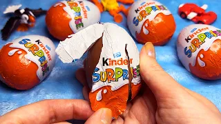 ASMR Kinder Eggs Opening (Whispered, Plastic Sounds)