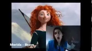 Disney female characters sing LET IT GO