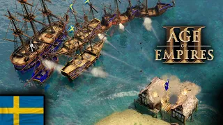 [4K] Age of Empires 3: Definitive Edition - Swedish Warships (Caribbean Gameplay)