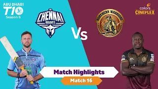 The Chennai Braves vs Northern Warriors | Highlights | Abu Dhabi T10 Season 6 | Colors Cineplex