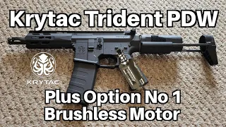 Krytac Trident PDW with an Option No. 1 brushless motor review and shooting test