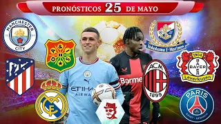 PRONÓSTICOS DE FÚTBOL 25 DE MAYO DEL 2024 - PARLEY #RESULTADOS HASTA EL MOMENTO