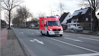 RTW + NEF der Feuerwehr Münster auf Einsatzfahrt