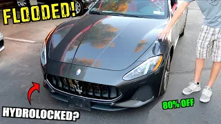 We Bought a CHEAP FLOODED Maserati at Salvage Auction Sight Unseen!