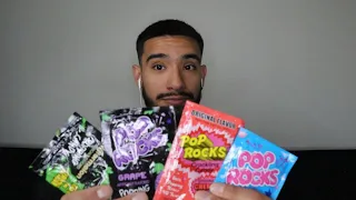 asmr eating pop rocks (crackling, crunchy, mouth sounds)