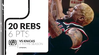 Dennis Rodman 6 pts 20 rebs vs Knicks 97/98 season