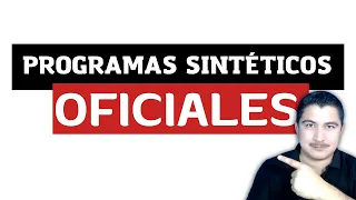 Cuáles son los cambios en los PROGRAMAS SINTÉTICOS OFICIALES y el documento de trabajo