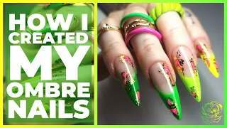 💚💛 How i Created The Green Ombre Nails i'm Wearing 💛💚