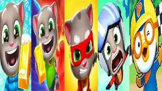 TALKING TOM GOLD RUN VS Talking Tom Hero Dash Tom Time Rush Talking Tom Sky RUN Pororo Penguin Run