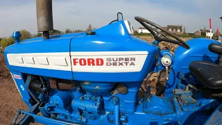 1966 Ford 3000 Super Dexta Select-O-Speed T1 2.9 Litre 3-Cyl Diesel Tractor (47 HP) with Plough