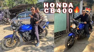 TEST RIDING HONDA CB400 SUPER FOUR WITH GF 😍 | EVEN THE STOCK EXHAUST SOUNDS IS AWESOME 👌🔥