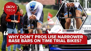 Why Don't Pros Use Narrower Base Bars on Time Trial Bikes? | GCN Tech Clinic #AskGCNTech