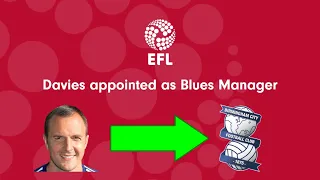 BLUES APPOINT DAVIES! - Birmingham City's new manager