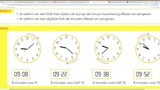 pluspunt 4 groep 6 blok 1 doel 4 analoog en digitaal klokkijken met minuten