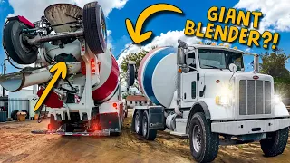 How Concrete Mixer Trucks Work! 🤔🚚