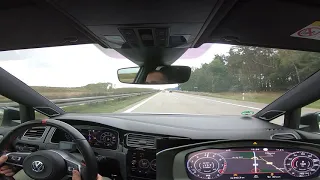 VW GOLF 7 GTI TCR MK7 GERMAN AUTOBAHN NO LIMIT TOP SPEED TESTDRIVE