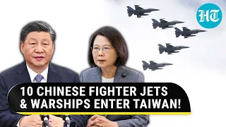 China's 2nd Big Incursion Into Taiwan in 4 Days; 10 Fighter Jets Breach Taiwan Strait I Key Details