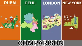 Dubai vs Dehli vs London vs New York -  City Comparison #dubai #london