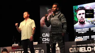 "RESPECT!" - CANELO ALVAREZ VS JERMELL CHARLO FIRST FACE-OFF AND PRESS CONFERENCE #boxing #canelo