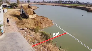Unbelievable On 19th Days Of Risk Resize Road Into Deep Water Canal By Expertly Komatsu Dazer And