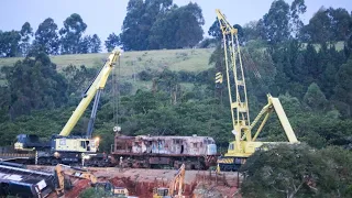 RESGATE DA LOCOMOTIVA ACIDENTADA GE u20C VLI (Parte 2) Rota do Calcário