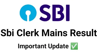 sbi clerk mains result 2024 expected date || Sbi Clerk Mains Result Kab Aayega || Sbi Result Date ✅