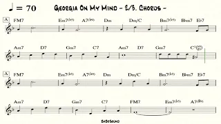 Georgia On My Mind Melody With Metronome