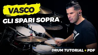 VASCO ROSSI - Gli Spari Sopra | LEZIONE DI BATTERIA (Gregg Bissonette) + PDF #498