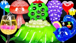 ASMR RAINBOW DRINKS *GIANT BOBA BUBBLE TEA JELLY, CANDY, FROG EGGS TEA, 신기한 물 먹방 DRINKING SOUNDS