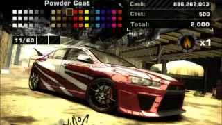 Need For Speed Most Wanted tuning  Mitsubishi Evo X  [HD]