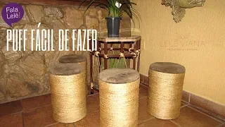 Puff - Como Fazer Puff com Barrica de Papelão