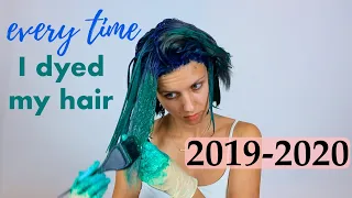 All the times I dyed my hair In a Year