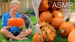 How to make perfect PUMPKIN PUREE from scratch in oven or microwave + pumpkin seeds | ASMR cooking