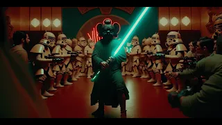 Star Wars as a Wes Anderson film from the A.I. verse