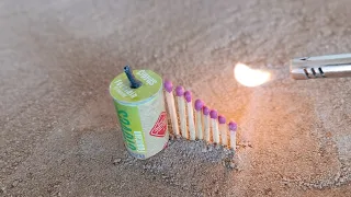 Matchstick Chain Reaction: Matchstick Chain Reaction Domino Vs Diwali Crackers Amazing Experiment