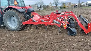 Agregat bezorkowy Lemtech "Dzik" 3m. Massey Ferguson 7715. "a pługiem łorali i też było dobrze"