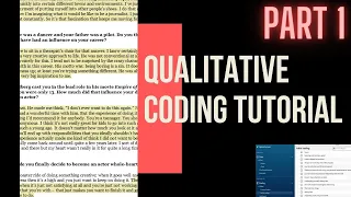 Qualitative data analysis - Coding Tutorial - Initial Codes | "From Codes to Themes" episode 1