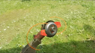 Make 4 holes and the mower head is unnecessary (simple and effective)
