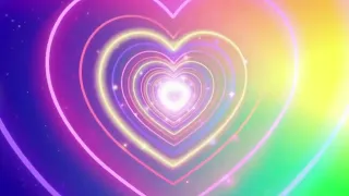 Heart Tunnel💖💜Heart Background | Neon Heart Background Video Loop [3 Hours] Rikisk