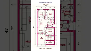 23×45 House Plan || 23×45 House Design || 23×45 Floor Plan || #floorplan #houseplan #shorts